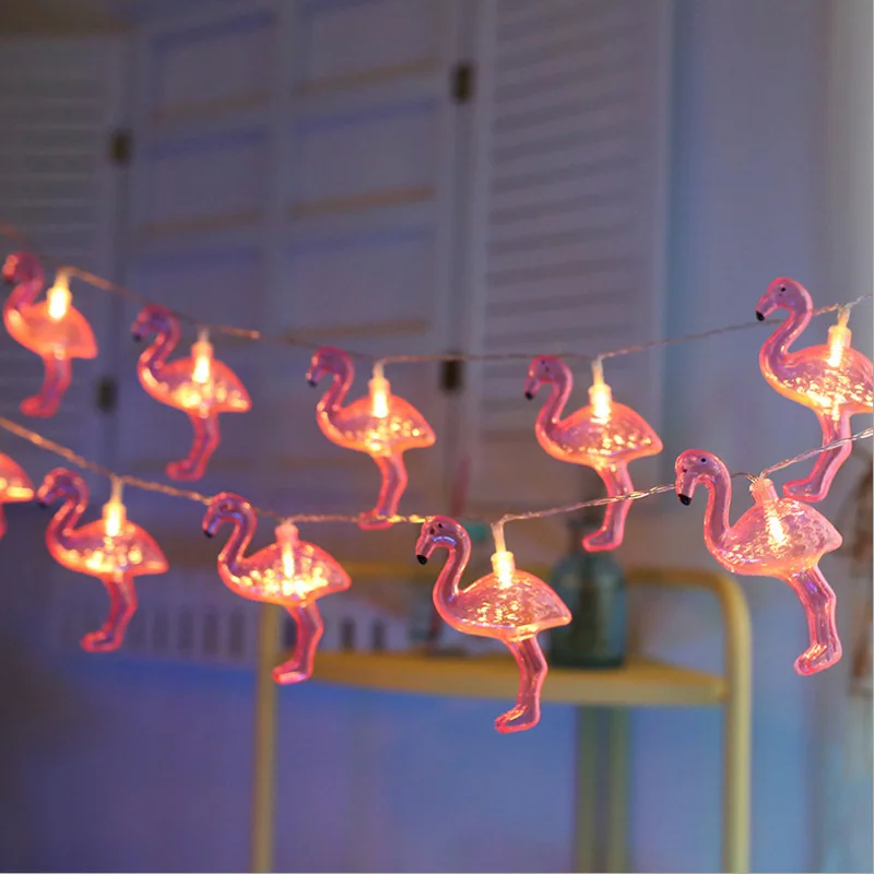 Szvfun 3 м 20 светодиодные гирлянды Фламинго Lichterkette сказочные огни батарея Guirlande Led