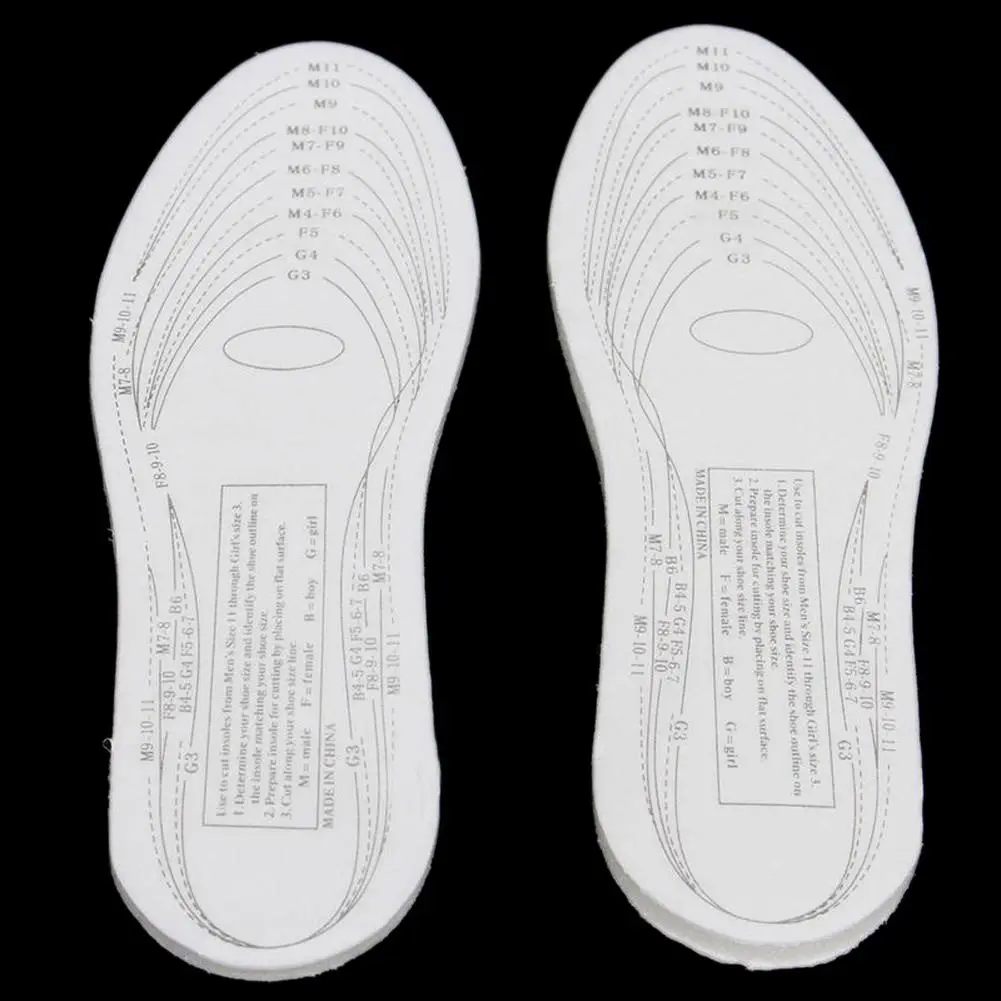 

FGGS Memory Foam Insoles Shoe Comfort Unisex Size Cushion Feet Pads Heel Shock Relief