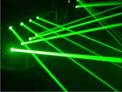 Профессиональный X15-G640 8 шт. зеленый G532-80mW изделие мини-диско лазерного паук для сцены и вечеринок Club КТВ свадебные Studio освещения DMX 512