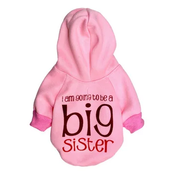 

2020 Spring Autumn Hoodie Clothes Dog Sportswear Cotton Clothes BIG SISTER Costume Chihuahua Coat Clothing For Small Dogs