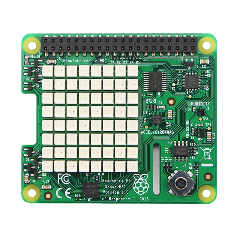 Официальный Raspberry Pi 3 Sense HAT с датчиками влажности и температуры давления и датчиками влажности+ ABS Чехол