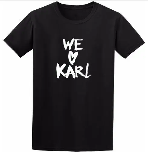 Skuggnas Повседневное футболки Crewneck мы любим Карл футболка наряды короткий рукав футболки хлопковая 90 s Модные tumblr эстетику Топы
