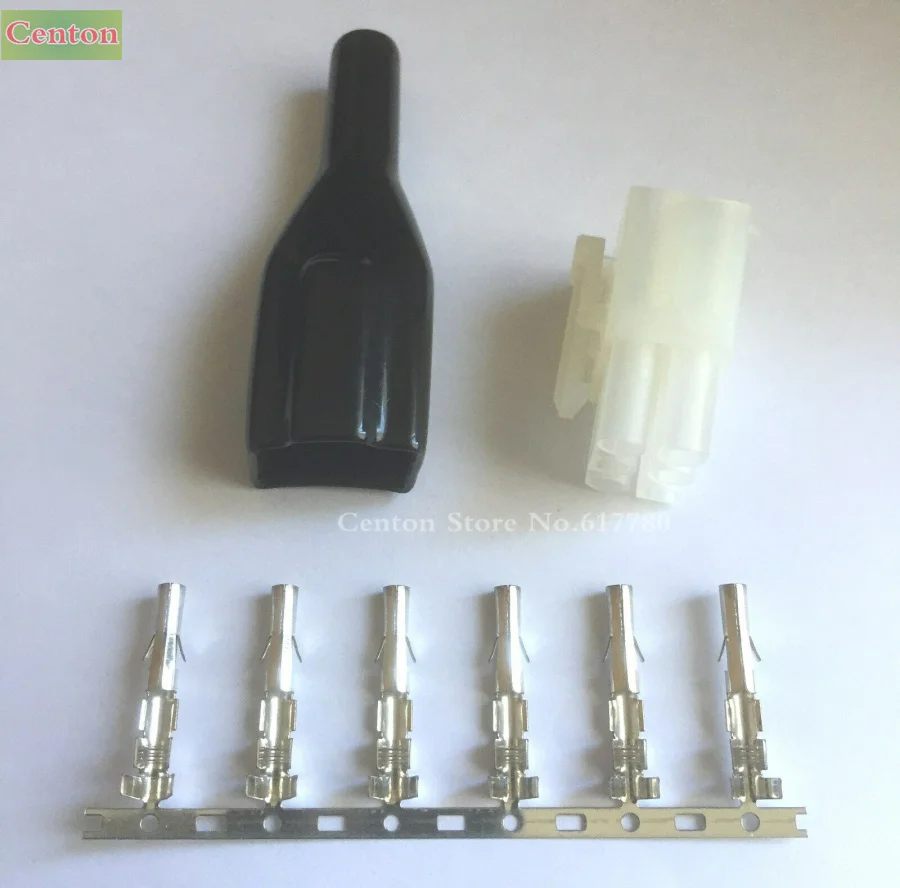 

10pcs 6p 6 Pin Short Wave Radio Power Socket Cable Cord Connector Plug W/Sleeve For Yaesu FT-857D FT-89D IC-725A Radio