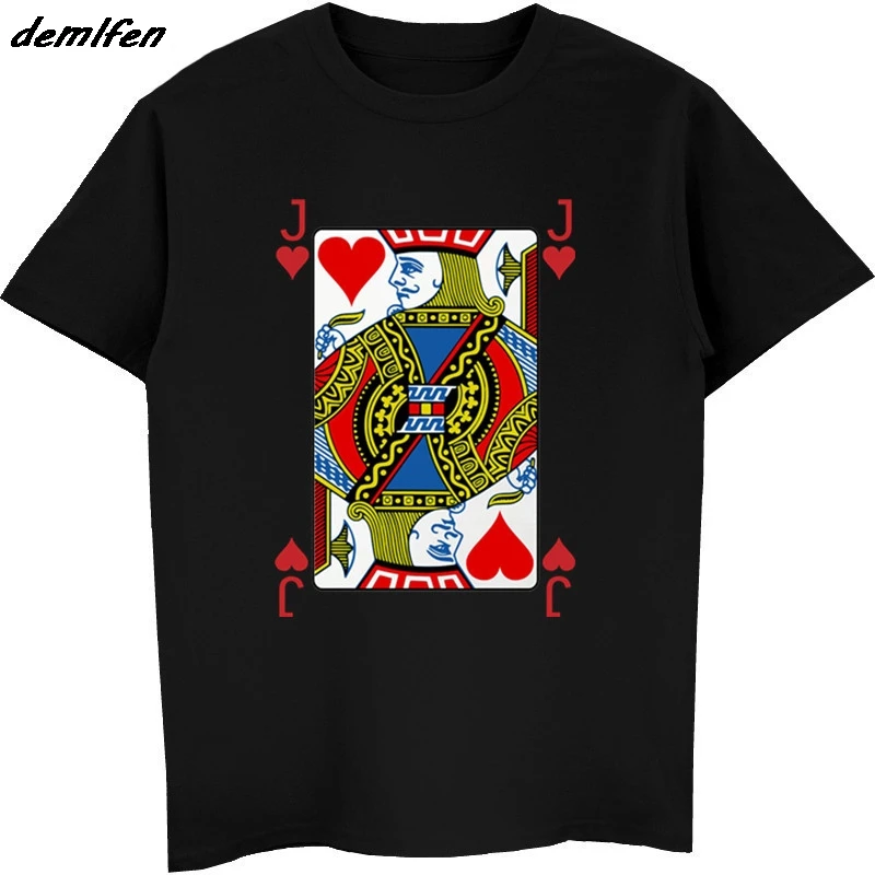 Playing Card Casino Poker Blackjack Alice Knave Jack Of Hearts T-Shirt