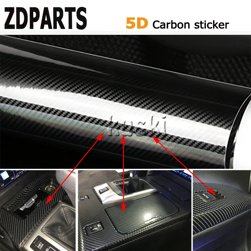 ZDPARTS 5D 10*152 см автомобилей Тюнинг углеродного волокна наклейки для Peugeot 307 206 308 407 207