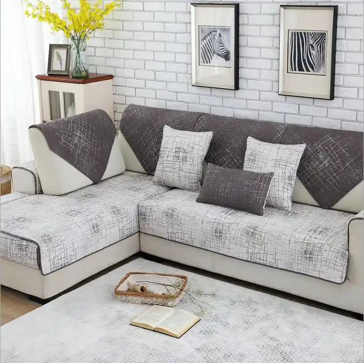 Detail Feedback Questions About 1 Piece Sofa Cover Modern 1 Piece Sofa Cover Modern Brief Brown Beige Printing Soft Slip Resistant Slipcover
