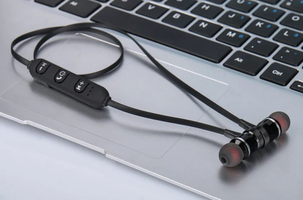 Металлические Магнитные беспроводные Bluetooth наушники гарнитура Спортивные для