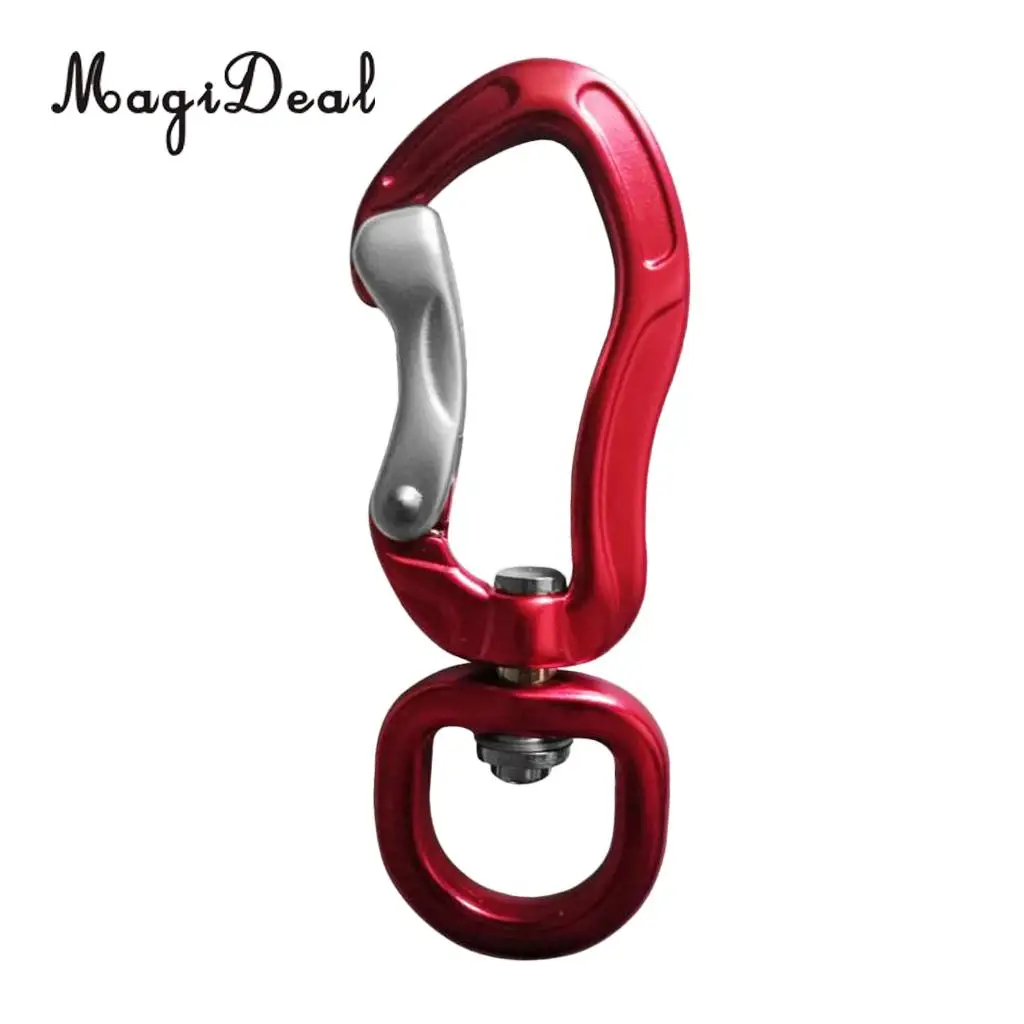 Outdoor 1 Pair Rock Tree Climbing Swivel Carabiner Hanging Connect Hook Camping 71/76mm round eye for Camping Caving Climbing