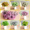 7 Branches green artificial berry flowers bouquet artificial fruit plants mini leaf outdoor living room wedding decoration ► Photo 2/6