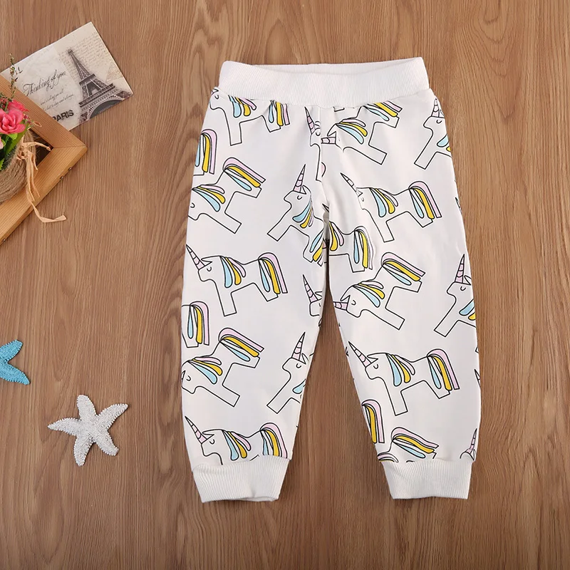 2017 New Autumn Winter Toddler Kids Boy Girl Long Pant Unicorn Clothes