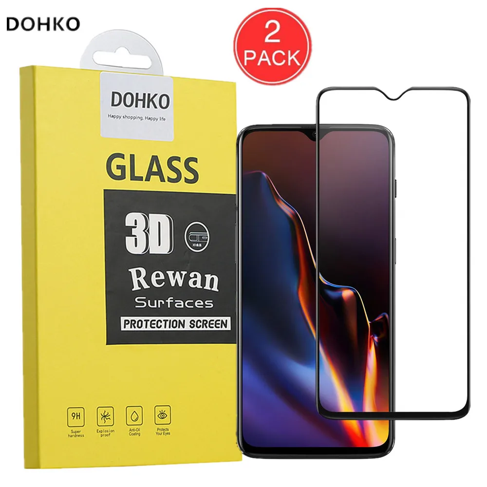 

2 Pack Original DOHKO Screen Protector For OnePlus 6T OnePlus6T One Plus 6T 1+6T 6 T Tempered Glass 9H Ultra Thin Glass Film