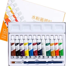 12 цветов гуашь краски ручка Палитра набор студентов живопись Художественный набор