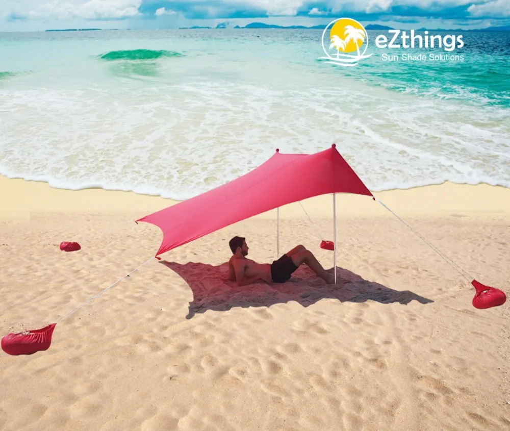 حار قماش القنب الرمال نفخ المأوى مظلة مرساة البحر شاطئ campingtent تحمل حقيبة مظلة المطر حماية المحمولة 2 القطب