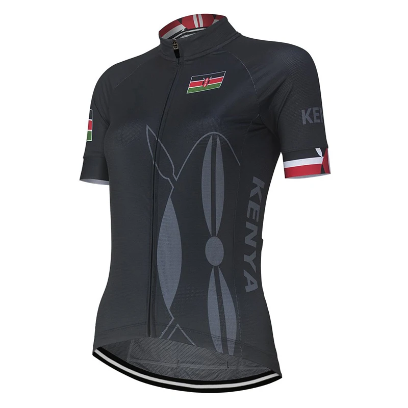 2020 Kenya New Black Cycling Jersey Women Customized Bike Road Mountain Race Short Tops Racing