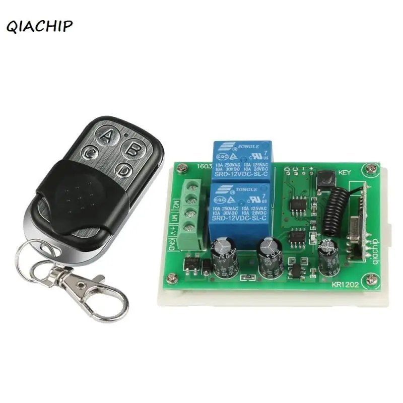 

QIACHIP 433Mhz Wireless Remote Control Switch DC 12V 2CH Relay Receiver Module and RF 433 MHZ Transmitter Remote Controls Z4