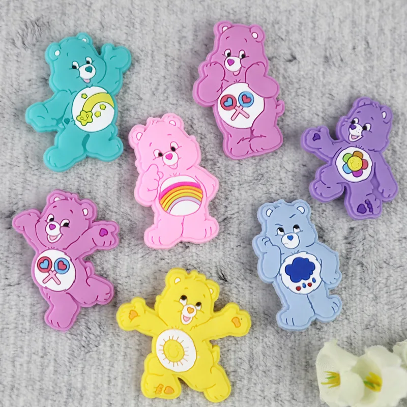 

Care bears rainbow bears action figure high quality PVC brooch Children's favorite gifts clothing accessories Toys for children