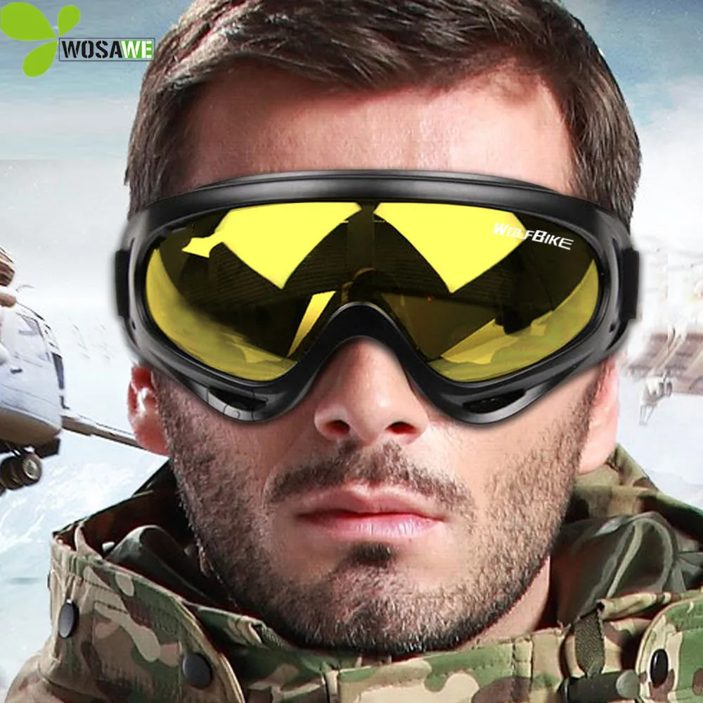 Спортивные лыжные очки с УФ защитой защитные для катания на коньках