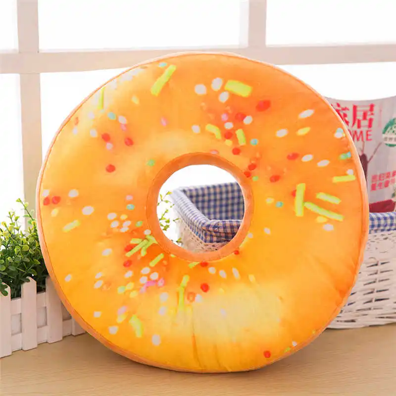 Soft Plush Pillow Stuffed Seat Pad Sweet Donut Foods Cushion Cover Case Toys High quality Plush stuffed with PP cotton #3o10#f (1)