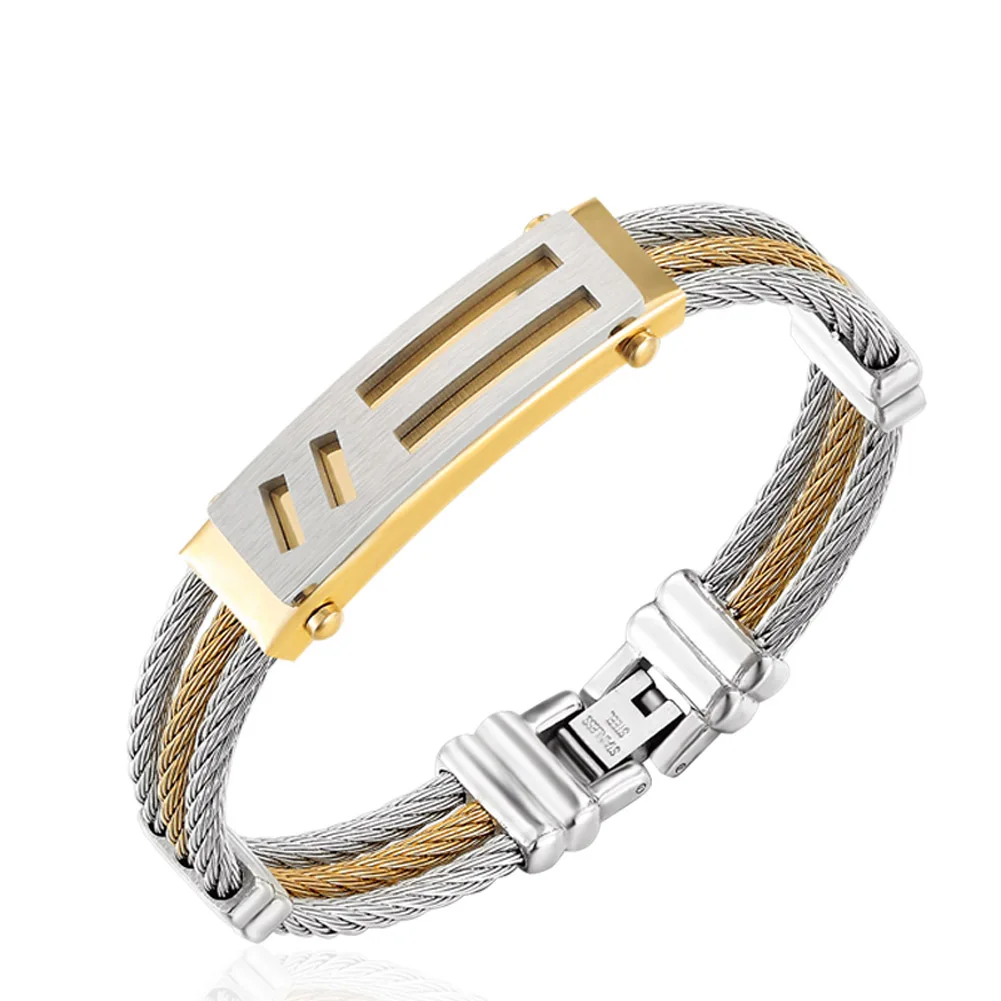 High Quality Titanium steel Bracelets Silver Gold Color Fashion Jewelry Gift For Women Men M8694 | Украшения и аксессуары
