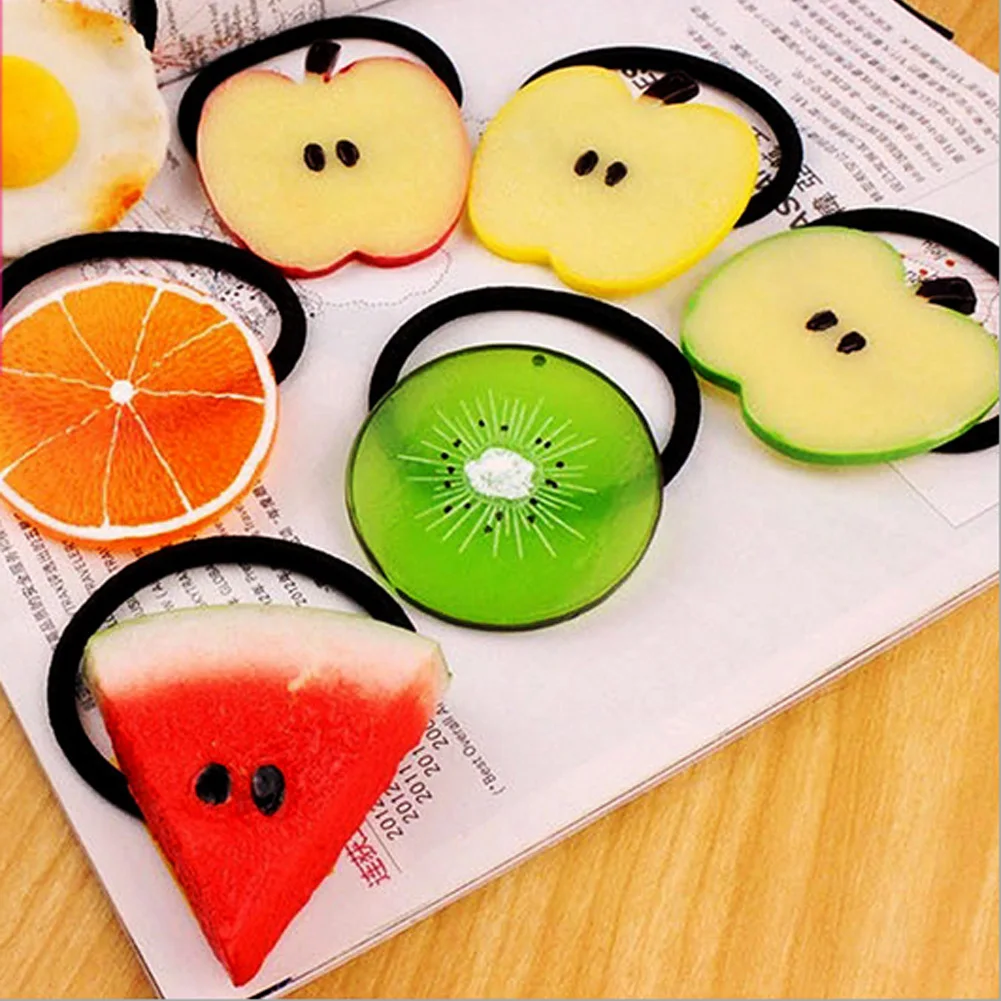 

2017 Fruit Slice Multi-Patterns Hair Accessories Girl Women Elastic Hair Band Rubber Bands Headwear Tie Gum Holder Rope Scrunchy