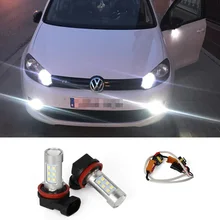 2X H8 H11 светодиодный-Туманная осветительная дорожная лампа + Canbus декодеры нет ошибок для VW Volkswagen Tiguan 2013-2014