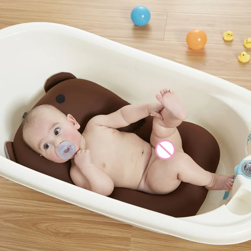 cheap Cartoon Baby Bath Mat Soft Non slip Bathing Cushion Bathtub Shower Bed for Toddlers Infant 998