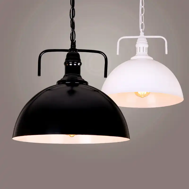 modernas y creativas lamparas colgantes artisticas de hierro blanco y negro lampara para colgar lustres de sala e27 lampara led para porche y