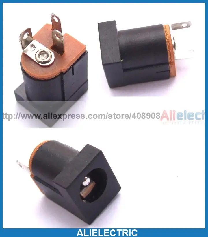 

200pcs 3pin 5.5mm x 2.1mm DC Female Socket Charger Socket Panel Mount Soldering