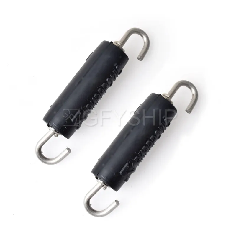 muelles de tubo de escape de montaje giratorio de acero inoxidable de 65 mm Muelles de tubo de enlace de escape de motocicleta con ganchos de resorte Muelles de tubo de silenciador de 2 piezas