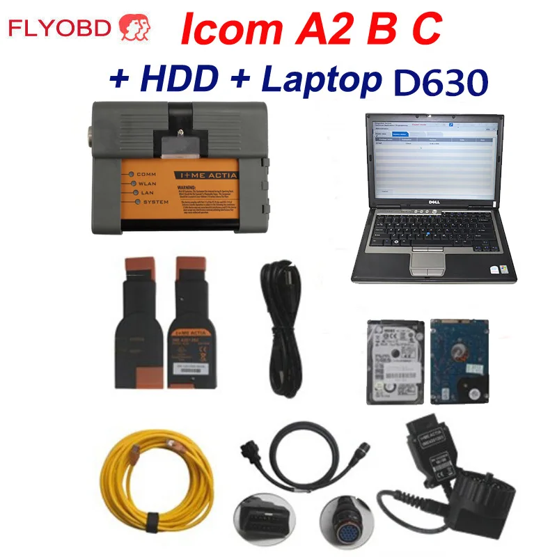 OBD2 2019 07 V интерфейс ICOM A2 B C с DELL D630/CF19 полный комплект кабельный Автомобильный