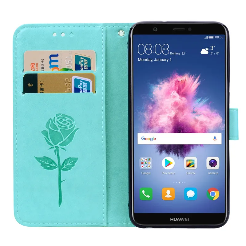 Для huawei P Smart чехол FIG-LX1 FIG-L21 FIG L21 LX1 Роскошный кошелек кожаный флип-чехол для huawei P Smart чехол Funda P Smart