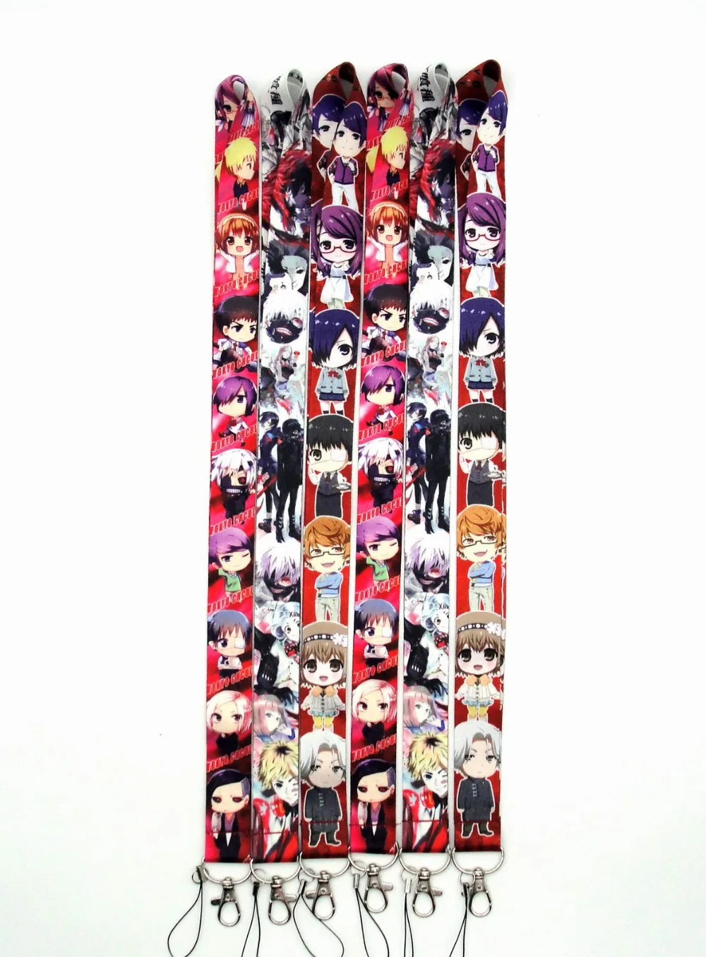 

New 100Pcs Japanese anime mixed popular Anime Cartoon Neck Straps Lanyards key ID Card QW-488