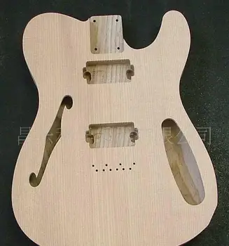 

Free shipping F hole TL ASH guitar body no painting spruce top