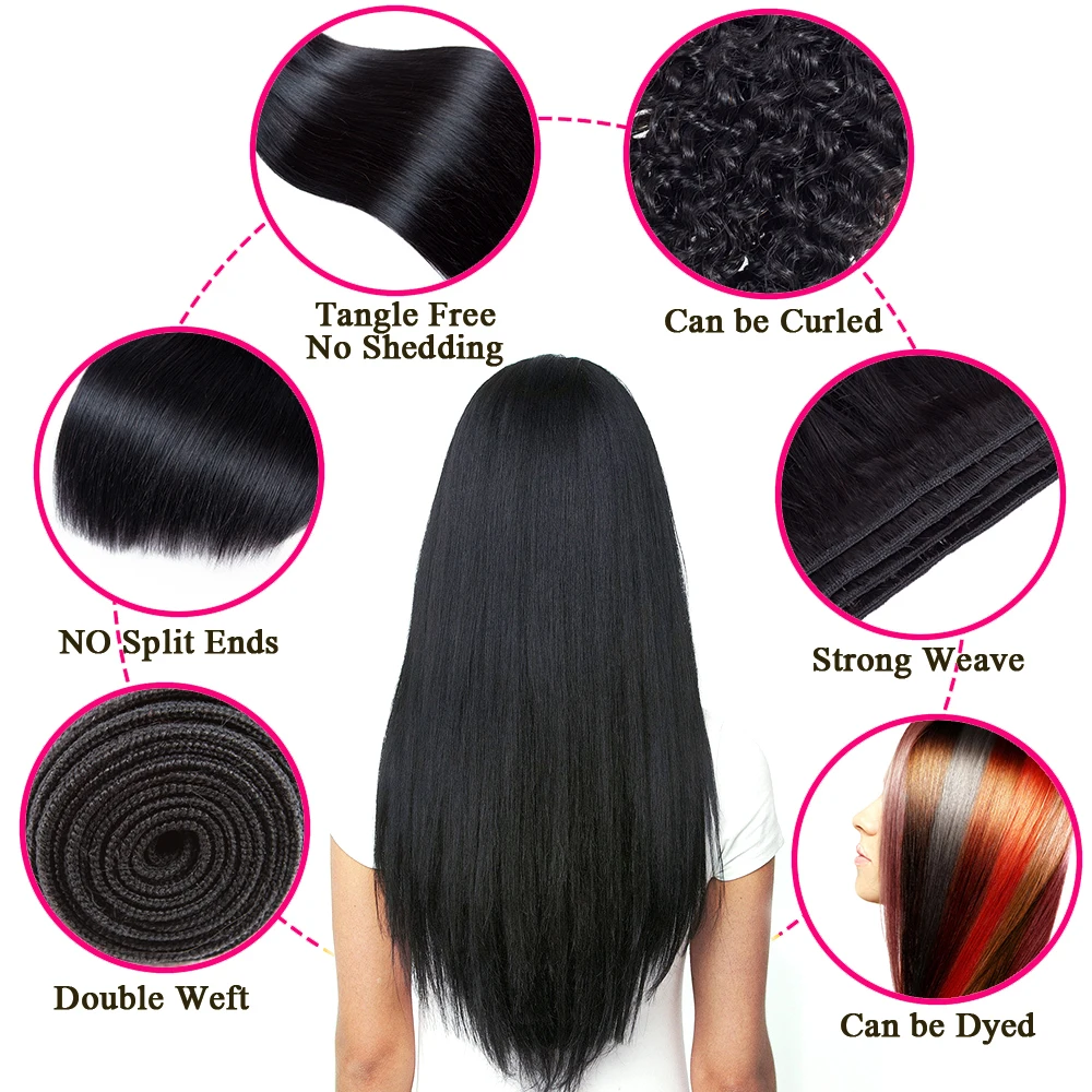 Queen Hair Products Brazilian Straight Hair Bundles 4 Bundles Natural Color 100% Remy Human Hair Weave Extensions Hair Bundles Queen Hair Products Brazilian Straight Hair Bundles 4 Bundles Natural Color 100% Remy Human Hair Weave Extensions Hair Bundles