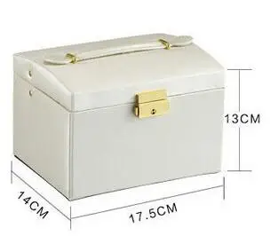 Женский кожаный чехол с 3 отделениями и выдвижным ящиком для хранения часов