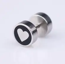 8mm retro escudo cruz pendientes brincos accesorios de acero titanium unisex hombre cz al por mayor {2 par 4 unids} aretes de perlas negras