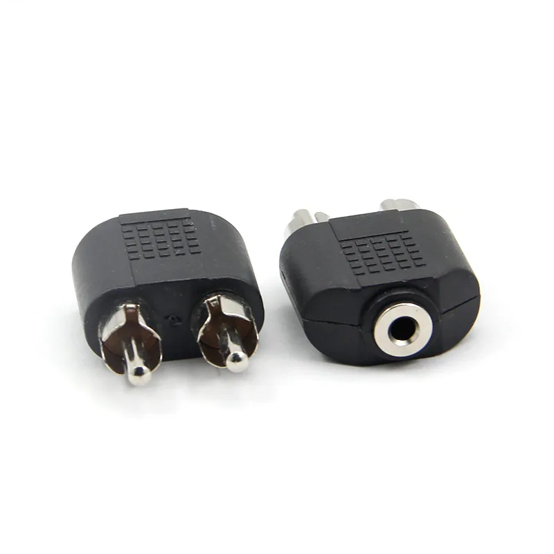 5 шт. 3 мм стерео гнездо до 2 AV RCA разъем мужской аудио удлинитель адаптер