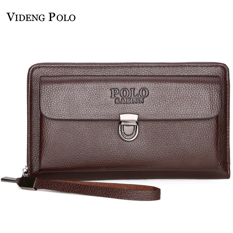 

2018 New Famous Brand PU Leather Men Wallets Male Clutch Bags polo Long Purses Man Large Capacity Wallet Business Men Handy Bag