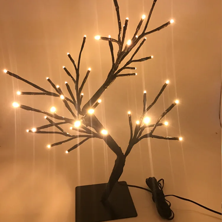 

creative LED branch shape lamp 48 light small table lamp USB interface bedside lamp indoor bedroom bar decoration night light