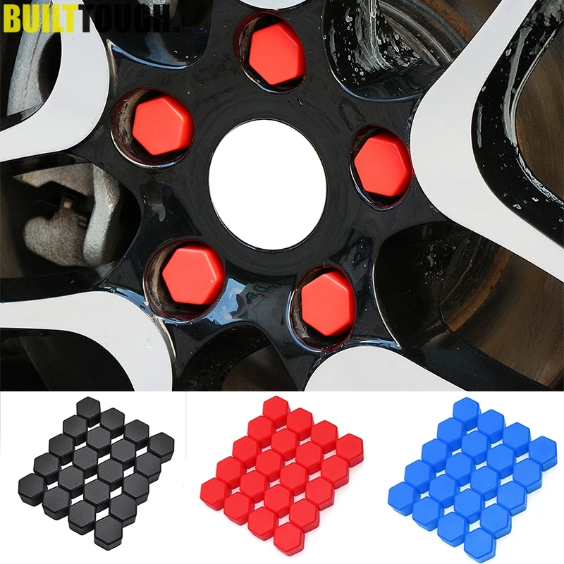 20pcs Protective Bolt Caps Hub Screw Protector Silicone Wheel Nuts Covers 17mm 19mm Wheel Nut