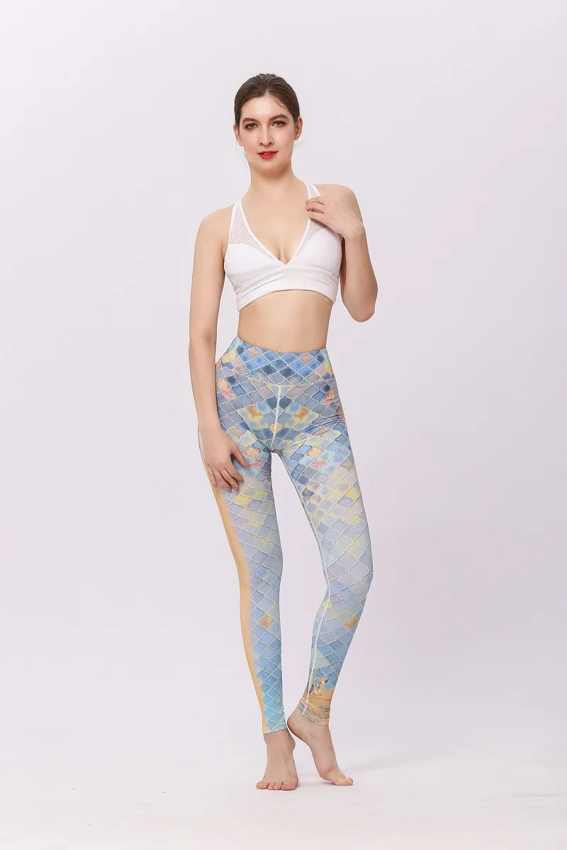 JINXIUSHIRT Yoga брюки длиной до щиколотки укороченные брюки кленовые листья беговые эластичные быстросохнущие пуш-ап женские Mtb спортивная одежда ручка тонкий
