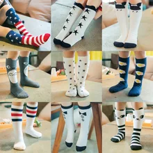 New 1-6 Years Children’s Socks Fashion Creative Cartoon Animal Baby Stripes Hosiery Boy Girl Pure Cotton Leg Warmers Long Socks