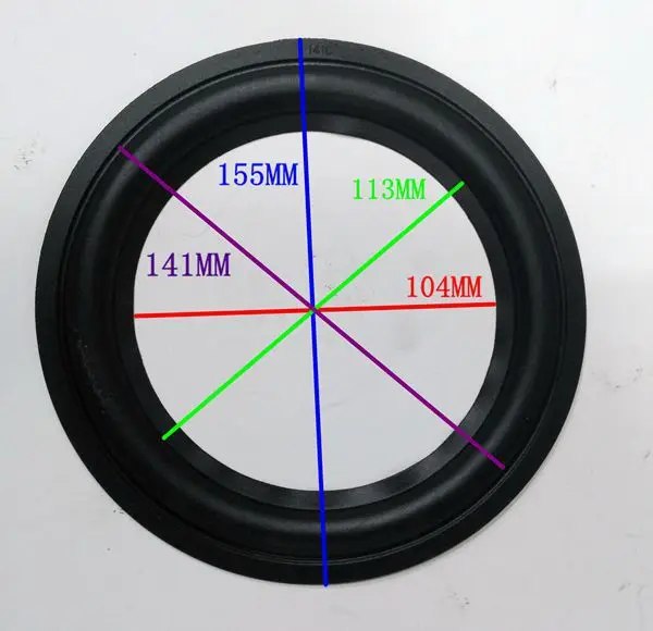 6,5 дюймовый резиновый ремонт сабвуфера/бас динамик окружает 2 шт