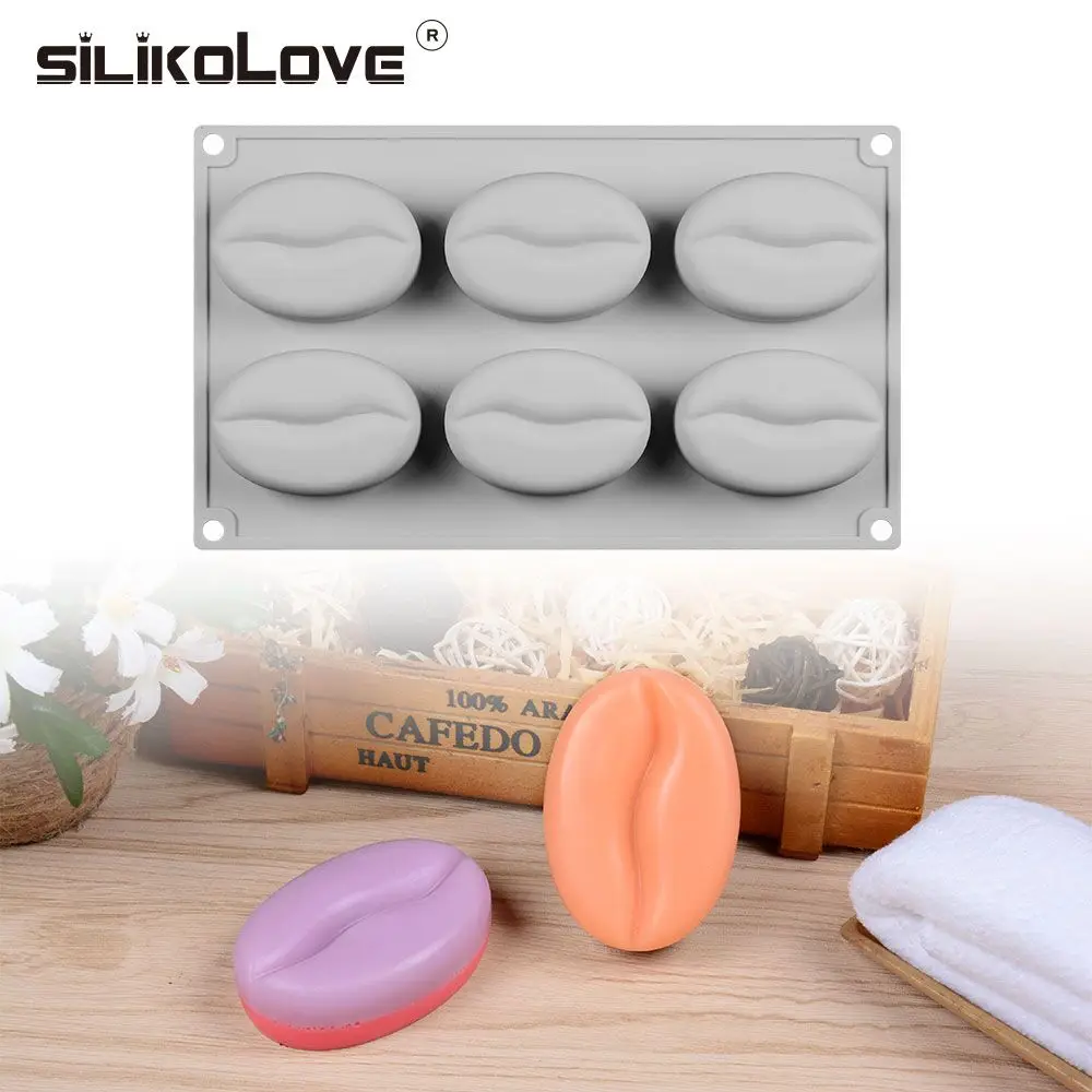 Силиконовые формы для мыла SILIKOLOVE 3D кофейного ручной работы 6 полости | Дом и сад