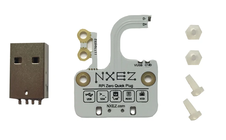 Raspberry Pi Zero/Zero W Zero-key Zero Qplug BadUSB USB-A Addon Плата USB разъем RPi0 к U дисковой плате расширения