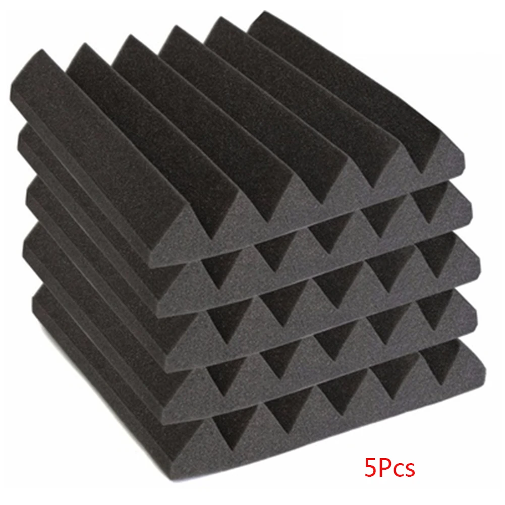 5 Pcs 30cmx30cmx5cm Fireproof Material noise Soundproofing Foam Studio