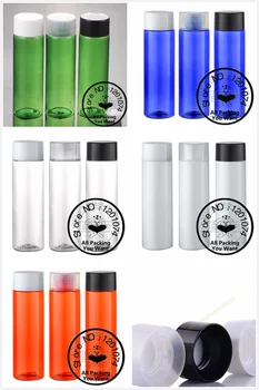 

100ml pretty colors PET bottle with double layer plastic lid,essential oil/liquid/moisturizer/facial water container