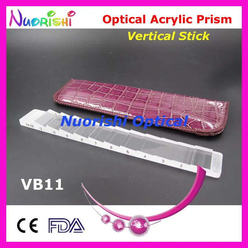 

Optometry Acrylic Vertical Small Mini Prism Lens Stick Strip Leather Case Packed VB11