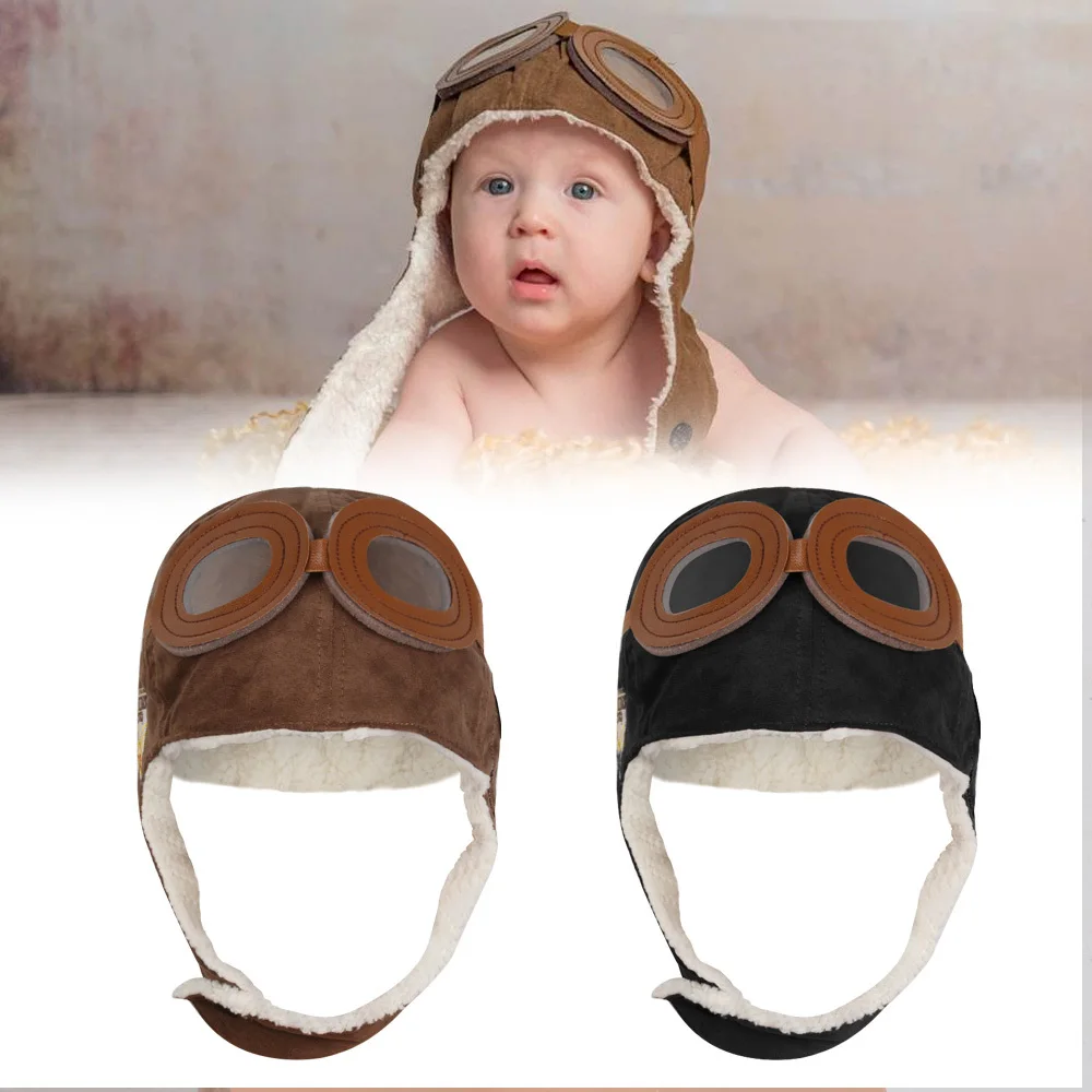 High Quality Baby Pilot Hat Toddlers Kids Cool Aviator Winter Warm Cap