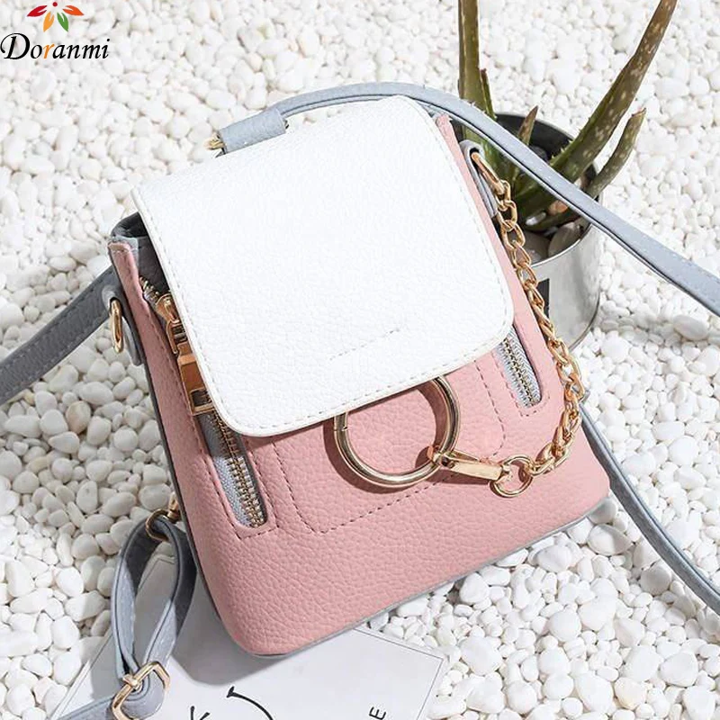 

DORANMI Panelled Small Backpack Fashion Mini Schoolbags Casual Daypack Luxury Brand Designed Back Shoulder Bags